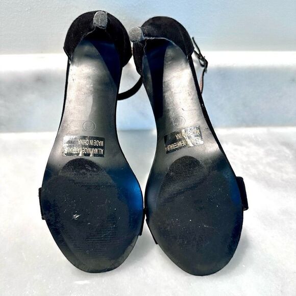 Bonnibel Ankle Strap Black Stiletto Heel Open Toe Sandals Size 7.5 - Picture 5 of 5